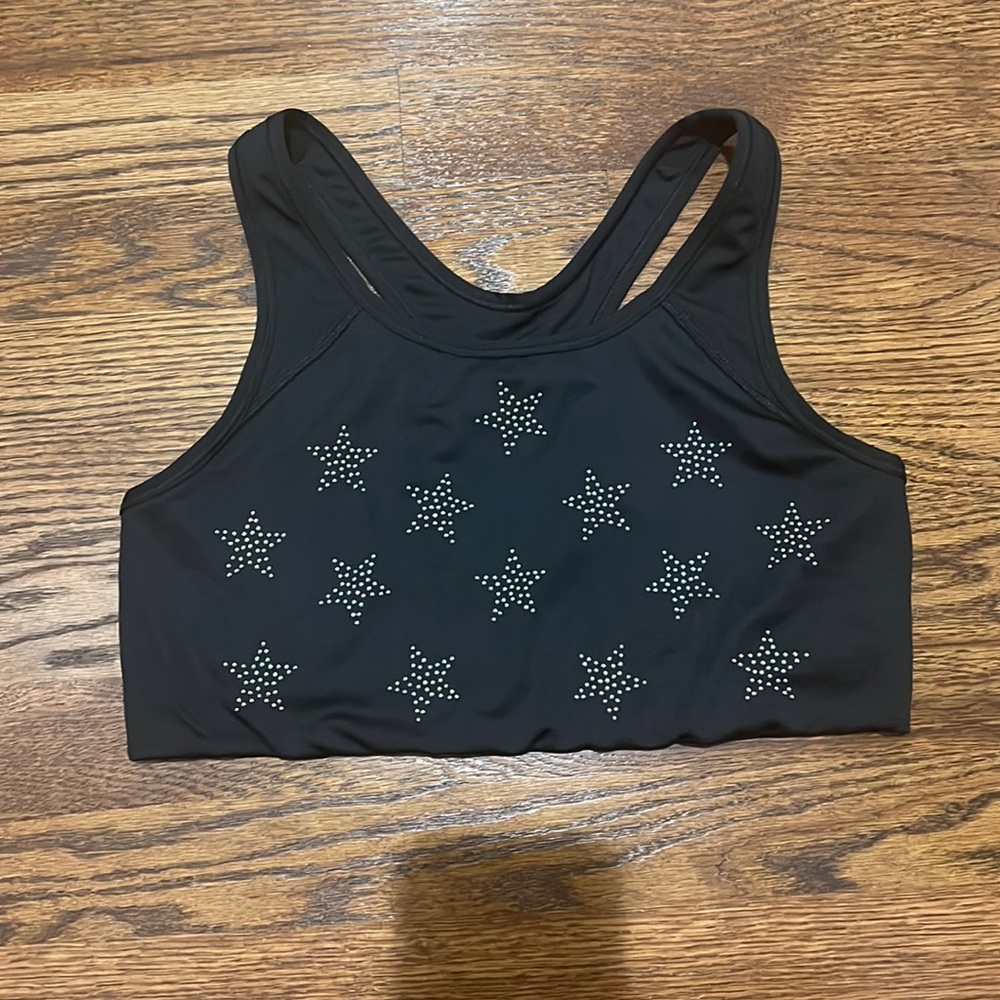 PINK black sports bra